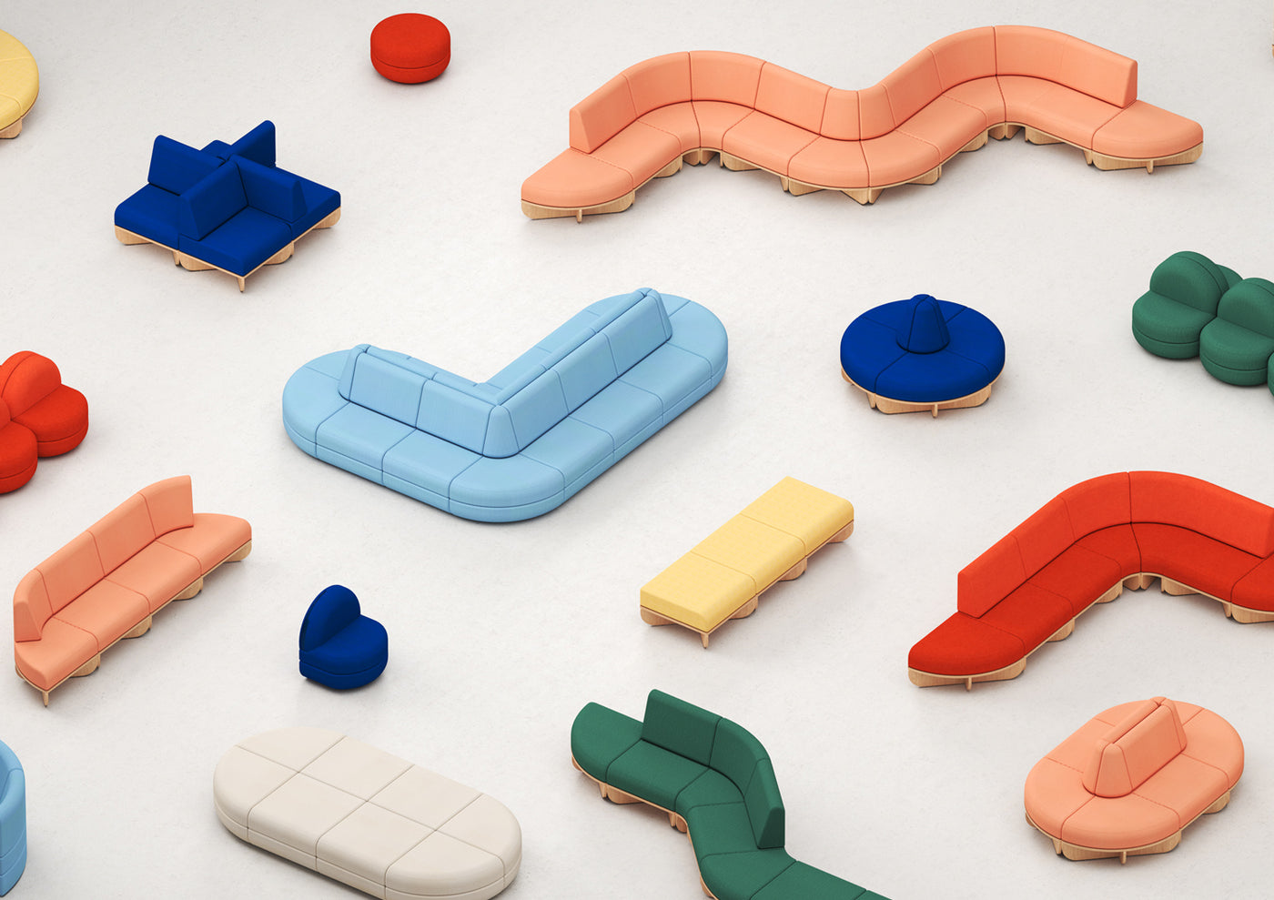 Macaron Modular Sofa by Mecanoo & Bert Plantagie / Photo: Mecanoo